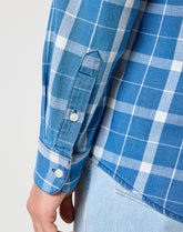 Męska Koszula Wrangler 1 Pkt Shirt Blue Indigo 112357249 W5X2013868